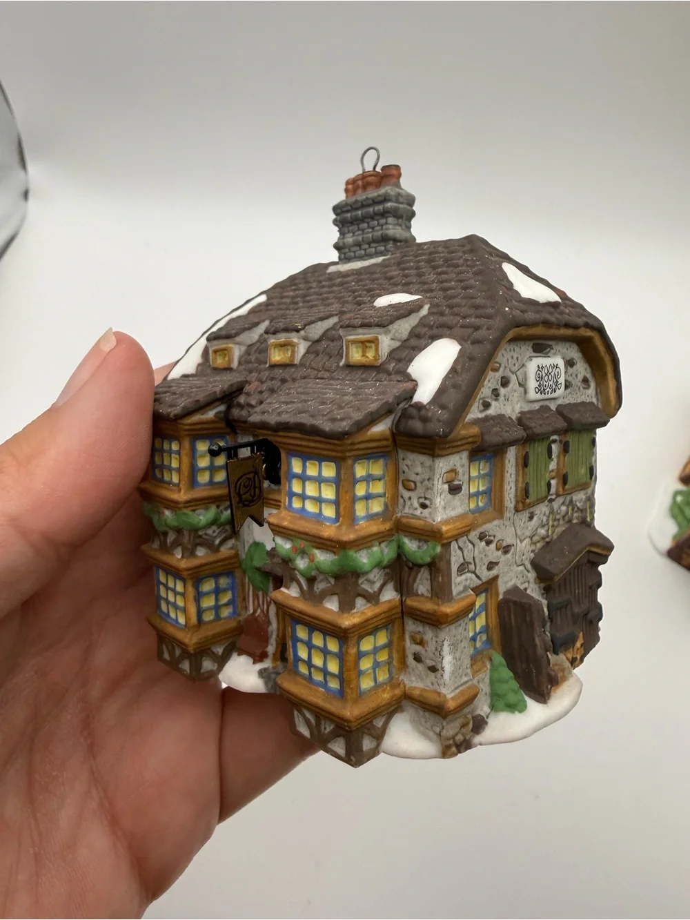Department 56 Village Building Ornament Set - Brown, Green, Tan